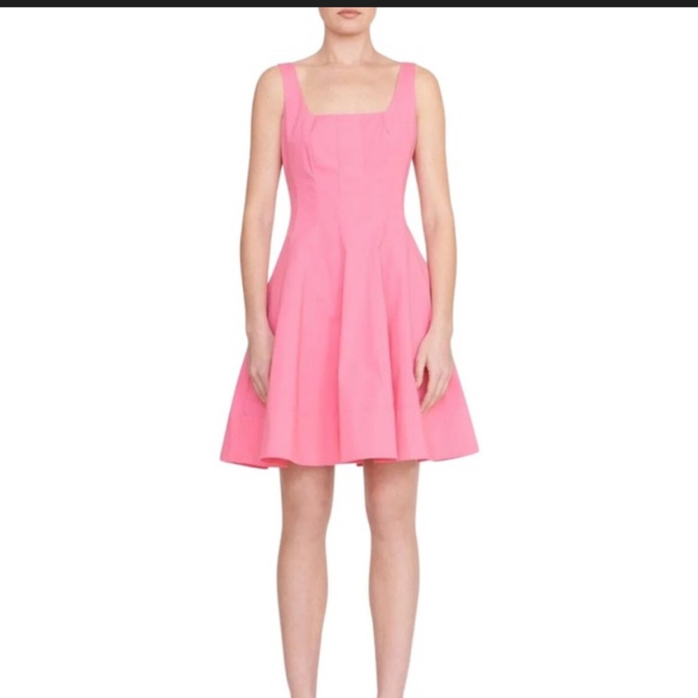 STAUD Vibrant Pink Mini Dress